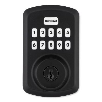 Kwikset Powerbolt 250 Transitional Keypad Electronic Lock, Matte Black